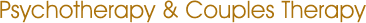 Psychotherapy and Couples Therapy